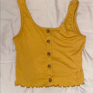 Mustard yellow crop top
